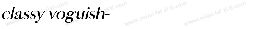 classy voguish字体转换